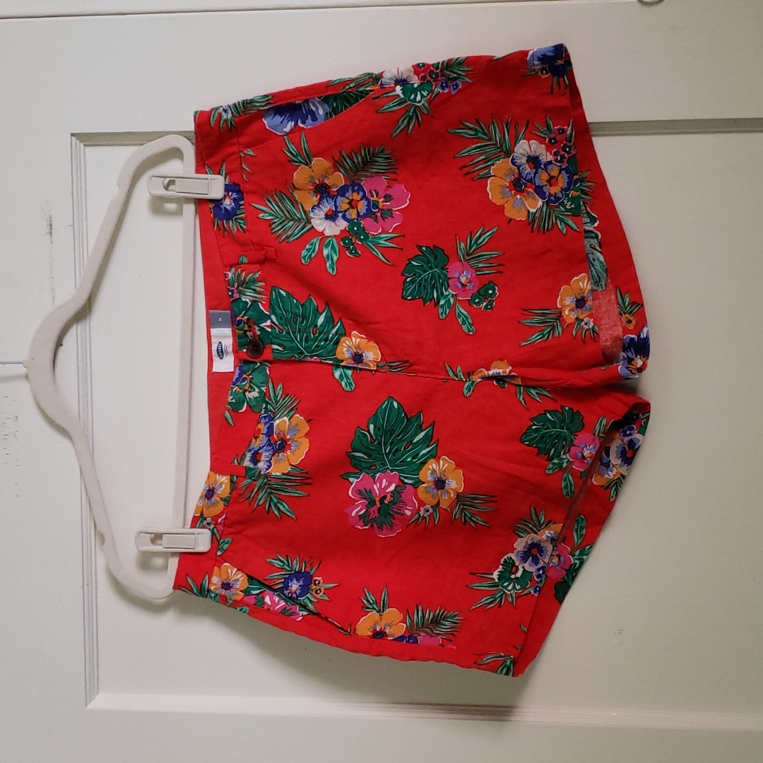 Nwot Old Navy Size 14 Tropical Print Linen Shorts